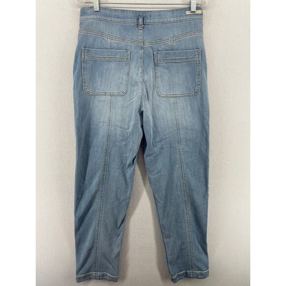 PILCRO Jeans 29 ANTHROPOLOGIE High Waist Tapered Ankle Light Wash Denim Blue - Picture 2 of 16